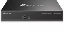TP-Link VIGI NVR1016H 16 Kanal Netzwerk Video Recorder, 1920x1080 Pixel, 1080p, 10TB, Schwarz (40-49-0969)