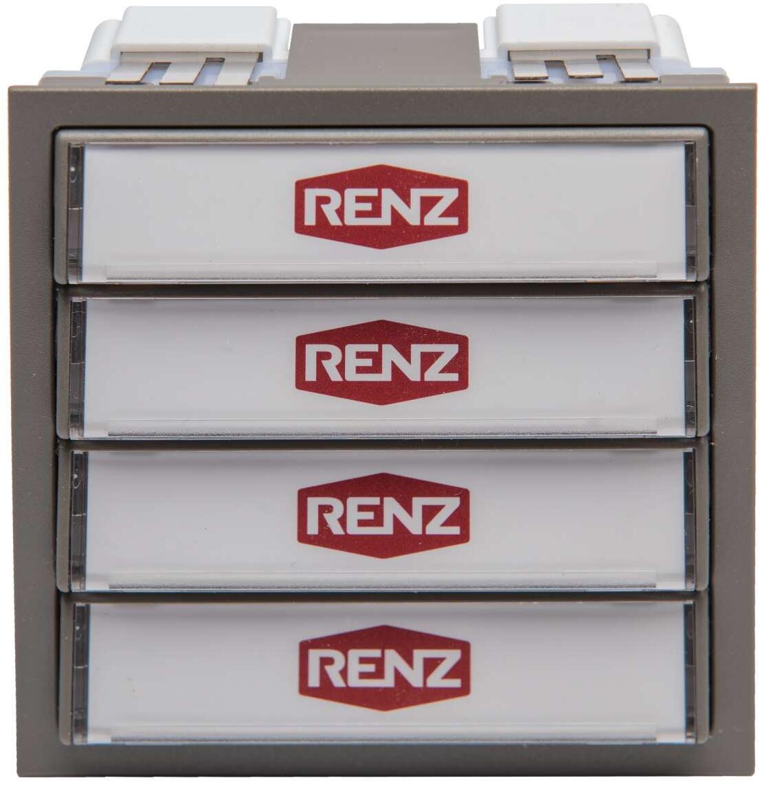 Renz 97-9-85272 gr Klingelmodul, 4 Klingeltasten, quarzgrau