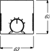 Busch-Jaeger 1794-884 Zentralscheibe für Raumtemperaturregler, future linear, studioweiß matt (2CKA001710A3884)