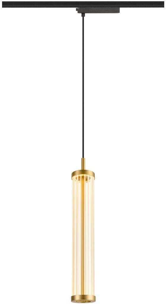 SLV QUIMERA Pendelleuchte für 1-Phasen Hochvolt-Schienen-System, Pendellänge 150cm, 2700K, PHASE dimmbar, gebürstet messing (1008042)