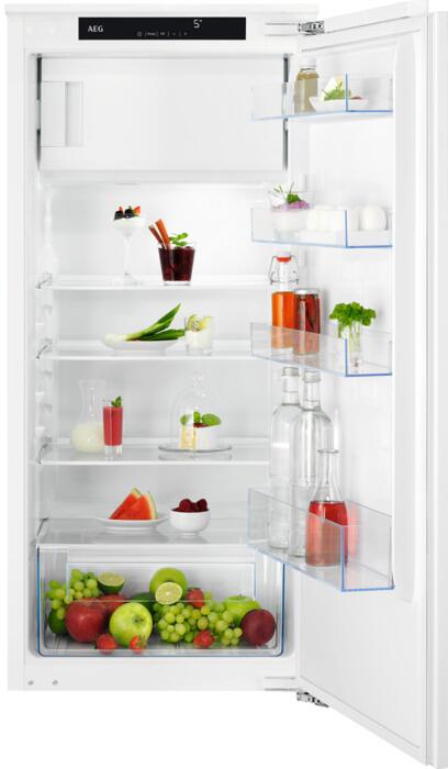 AEG OSF5O12EF Einbau Kühl-Gefrierkombination, Nischenhöhe 122,5 cm, 181 L, OptiSpace, TouchControl-Bedienelement, LED-Beleuchtung, weiß