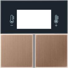 Jung BRG4093TSA Tastensatz, F40 Raumcontroller, Metall, PVD-beschichtet, Serie LS, Bronze gebürstet