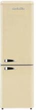 Wolkenstein KG250.4RT SC Stand Retro Kühl-Gefrierkombination, 54,60 cm breit, 249 L, LED Beleuschtung, creme