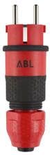 ABL Professional Stecker, SCHUKO, französisch, belgisch, 2Elamid-2K, IP54, Typ 1580, rot (100000069)