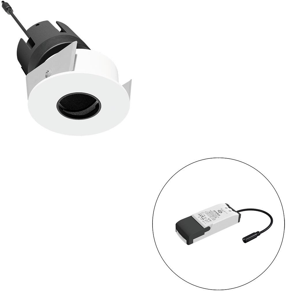 EVN SELECTO LED Deckeneinbau, rund, schwenkbar, IP20, 220-240V/AC, 6W, 3000K, 530lm, inkl. Netzgerät, Phase, Reflektor weiß/matt, 747,00cd, weiß (F06R