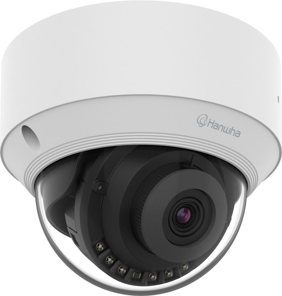 Hanwha Vision 5MP AI IR Dome Kamera, Max. 5MP Auflösung, weiß (QND ...