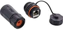 InLine Patchkabelkupplung Cat.6A, wasserdicht IP68, 2x RJ45 Buchse, geschirmt (69990T)