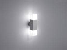 Trio Hudson Außen-Wandleuchte, LED, 2x4W, 2x320lm, E14, titanfarbig/weiß (220060287)