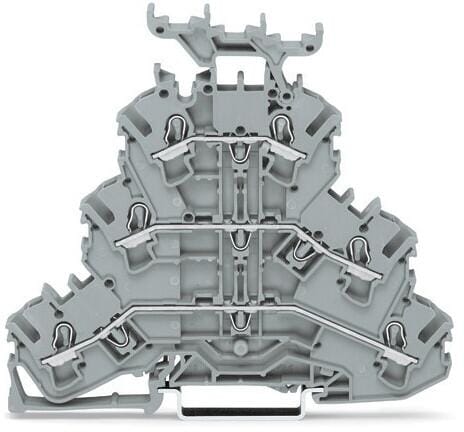 Wago 2002-3231 Dreistockklemme, Durchgangsklemme, 2,5 mm², CAGE CLAMP , grau