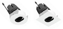 EVN SELECTO LED Deckeneinbau, schwenkbar 30°, Lichtaustritt oval, IP20, 220-240V/AC, 13W, inkl. Netzgerät, DALI, Ø 75mm, weiß 
