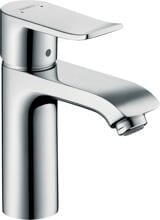 hansgrohe Metris Einhebel-Waschtischarmatur 110 besonders wassersparend 3,5 l/min ohne Ablaufgarnitur, Messing, 3,5 l/min, Chrom (31204000)