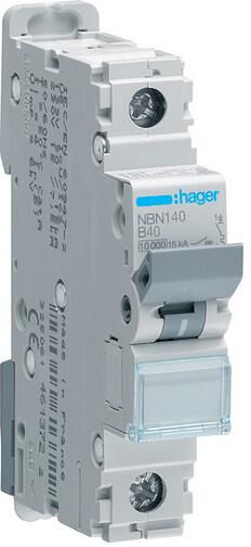 Hager NBN140 Leitungsschutzschalter 1 polig 10kA/15kA B-40A 1M