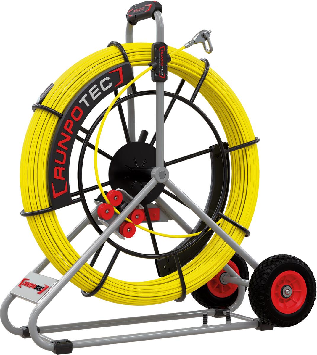 Runpotec Glasfaserstab Ø 7,5 mm mit Stahlhaspel, 120 m (10091)