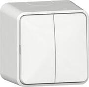 Gira 310513 Wippschalter, 10 AX, 250 V~, mit Montageplatte, Serienschalter