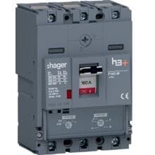 Hager HMSXXXDC Leistungsschalter, P160, 50 kA, 3-polig, thermisch und magnetisch einstellbar