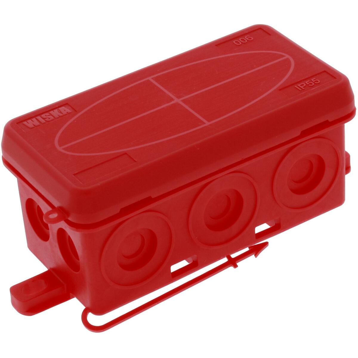 Wiska KA 006 RD Kabelabzweigkasten, IP55, 86x44x41mm, rot (10109582)