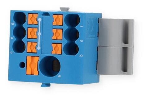 Phoenix Contact PTFIX 6/6X2,5-NS35A BU Verteilerblock mit Einspeisung, 7-Polig, blau