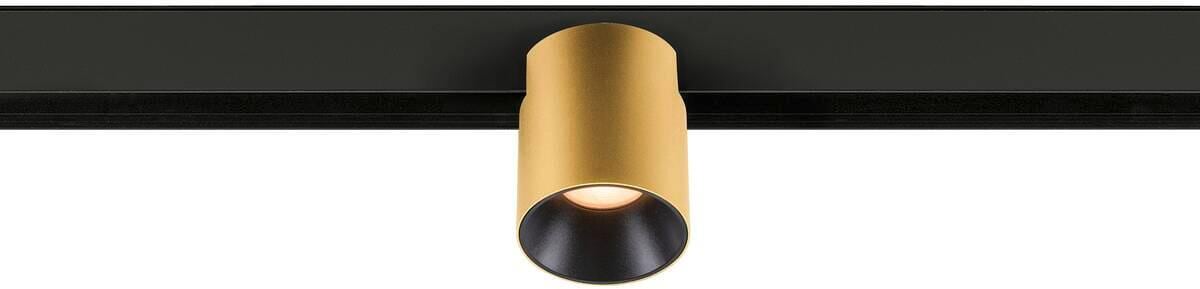 SLV 48V TRACK FIX-IT! Spot für tiefe 48V Aufbauschiene, DALI dimmbar, rund, 2700K, gold/schwarz (1008959)