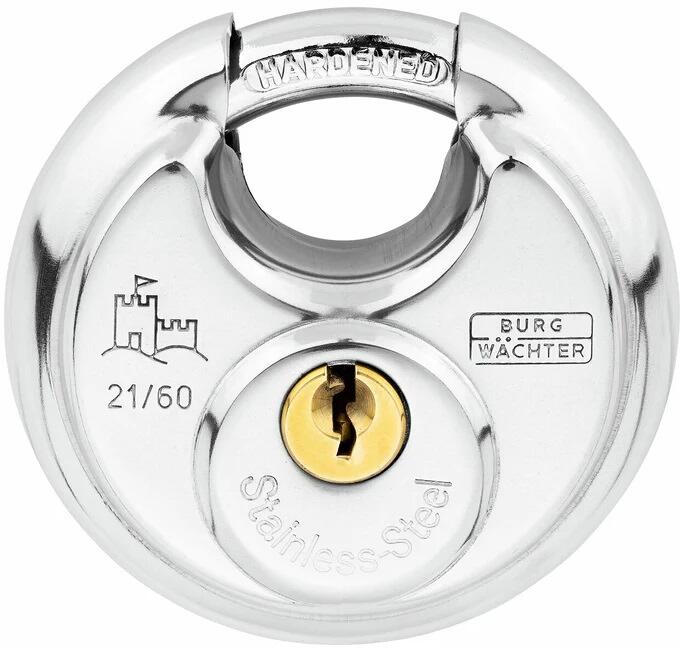 Burg Wächter 21 60 SB Circle 21 Rundbügel-Schloss, Edelstahl (37751)