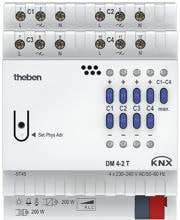 Theben DM 4-2 T KNX 4-fach Universaldimmaktor, FIX 1 (4940280)