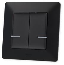 Legrand 756387 Valena Life with Netatmo Wandsender 2-Fach, Schwarz