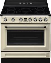 Smeg TR90IMP Standherd mit Induktionskochfeld, 90 cm breit, 115 L, VaporClean, 9 Garfunktionen, Metall lackiert, creme