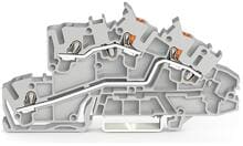 Wago 2203-7542 Installationsetagenklemme, mit Betätigungsöffnung und Drücker, 2,5 mm², L/L, Push-in CAGE CLAMP®, grau