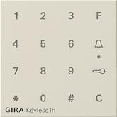 Gira 851301 Aufsatz Codetastatur Keyless In, System 55, cremeweiß glänzend