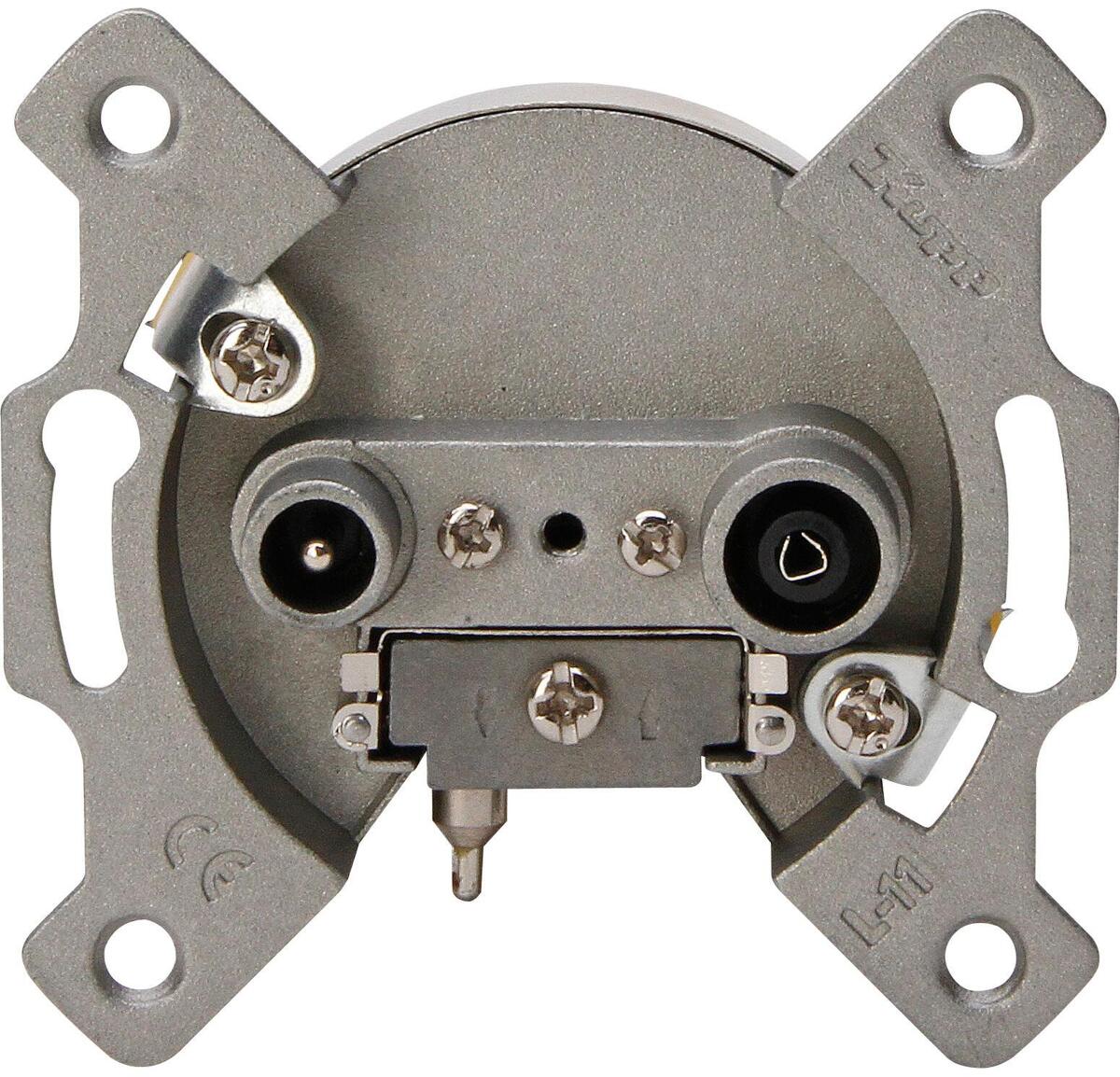 Kopp 923900001 Antennensteckdose, 2-fach, TV/RF, UP, IP20, Durchgangsdose und/oder Enddose