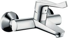hansgrohe Focus Einhebel-Waschtischarmatur Aufputz mit extra langem Comfortgriff 12,1 cm, Messing, 5 l/min, Chrom, (31913000)