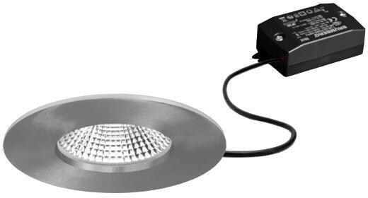 Brumberg BB20 LED-Einbaudownlight 230V AC, 7W, 620 lm, 3000K, rund, starr, nickel (38480153)