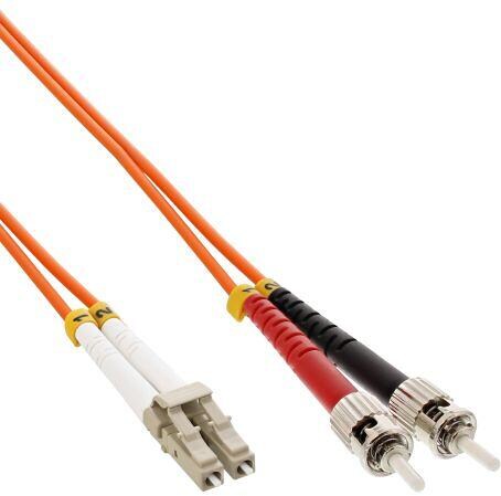 InLine LWL Duplex Kabel, LC/ST, 50/125µm, OM2, 2m (88502) Elektroshop ...