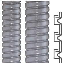Flexa Metallschutzschlauch, S-Profil, Stahl verzinkt, PVC-Mantel grau AD 14, 10 x 14 mm (12010111010)