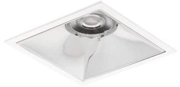 Brumberg Apollo Midi LED-Einbaudownlight, 230 V AC, 50 Hz, 3.000 K, 14,5 W, 55°, CRI > 90, quadratisch, weiß (40643173DA)