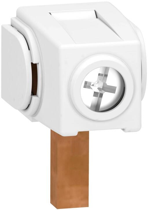 Schneide Electric Acti9 Steg Einspeiseklemme, kurz, für Käfigklemme iC60, IID, 4 Stück (A9XPCD04)