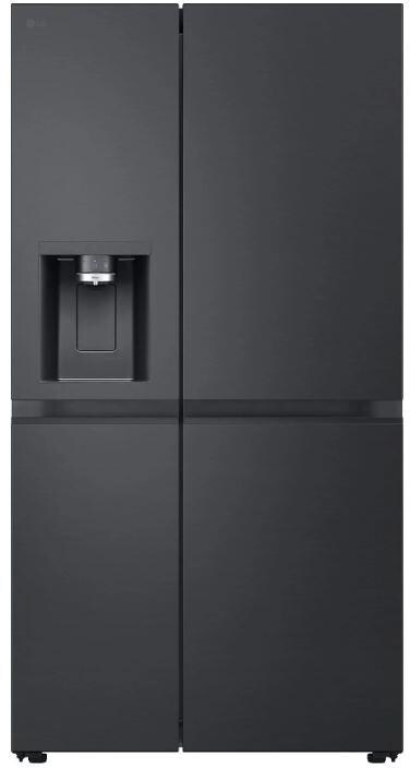 LG GSLE91EVAC Stand Side-by-Side Kombination, 91,3 cm breit, 628 L, No Frost, Eis-, Crushed Ice- und Wasserspender, 4,5 Liter Wassertank, WLAN, Essenc