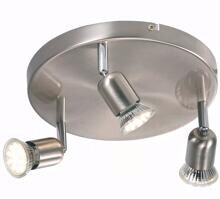 Nordlux Avenue 3-Rondel Spotlight, GU10, 35W, gebürsteter stahl (2113200132)