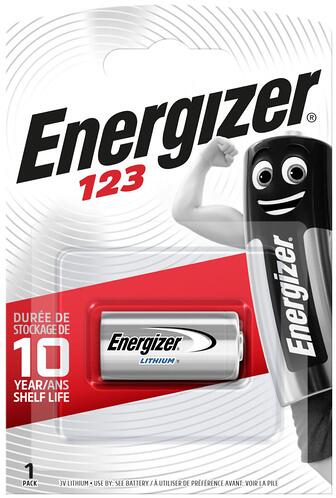 Energizer 123 Fotobatterie, 1 Stück, 3V, 1500 mAh