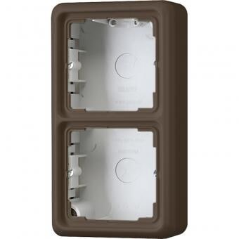 Aufputz-Kappe 2fach, braun, JUNG CD582ABR