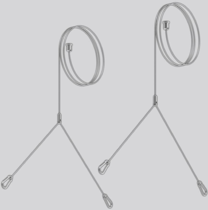 RZB Seilpendelset für verwindungs- und schwingungsfreie waagerechte Montage, 1750mm, (982642.000)