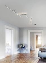 Trio 674610507 Wand- & Deckenleuchte INDIRA, 25W, 3000lm, 3000K, nickel matt