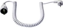 Bachmann 672.280 Schutzkontakt-Spiralverlängerung, 2 m, weiß