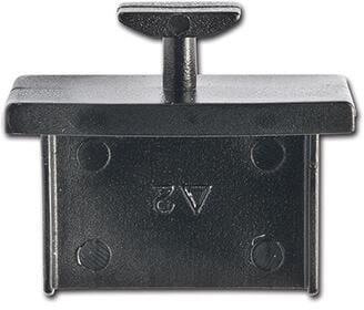 Busch-Jaeger 2098 Staubschutzkappe, Pur Edelstahl, schwarz (2CKA002017A0880)