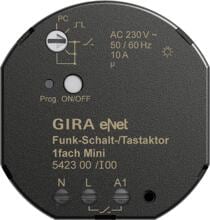 Gira eNet Funk-Schalt-/Tastaktor 1fach Mini, schwarz (542300)