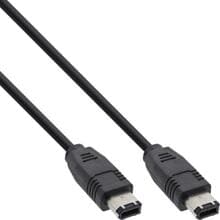 InLine FireWire Kabel, IEEE1394 6pol Stecker / Stecker, schwarz
