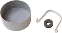 Metalogalva Mastabdeckkappe für Zopf d76mm aus PVC, grau (MKDM076)