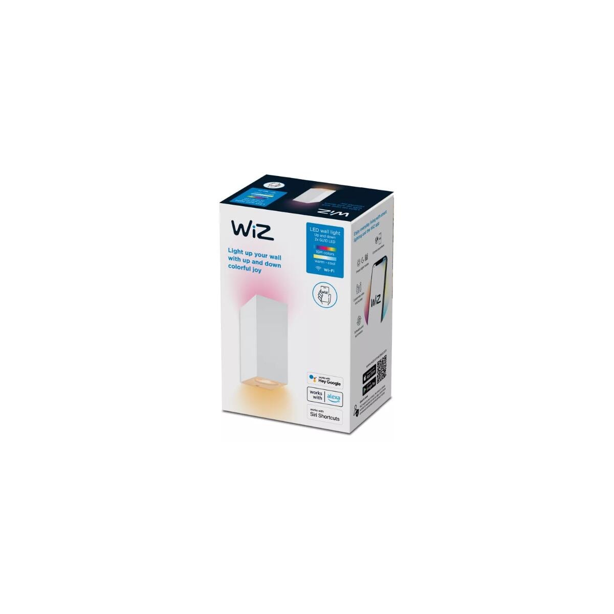 Wiz Up & weiß 2200-6500K, LED (929003210001) Wagner Elektroshop 2x4,7W, Down Wandleuchte, 690lm, IP20