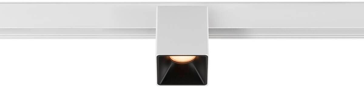 SLV 48V TRACK FIX-IT! Spot für tiefe 48V Aufbauschiene, DALI dimmbar, eckig, 2700K, weiß/schwarz (1008981)