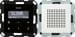 Gira 228027 Unterputz-Radio RDS mit einem Lautsprecher Bedienaufsatz in Schwarzglasoptik System 55, Reinweiß seidenmatt