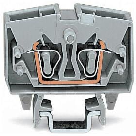 WAGO 264-701 2-Leiter-Mini-Durchgangsklemme, 2,5 mm², CAGE CLAMP, grau